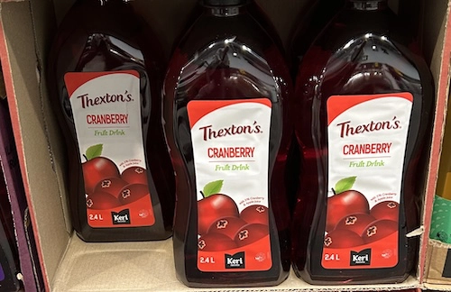 Thexton's cranberry fruit drink 2.4L